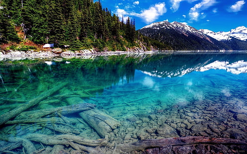пейзаж, природа, озеро, HD обои HD wallpaper