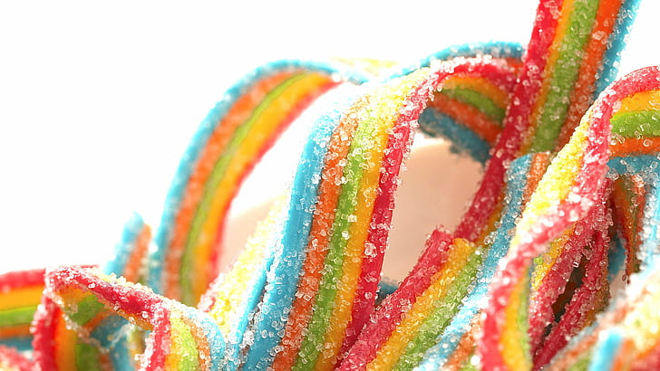 Гей Бейкън HD, бекон, бонбони, цветове, гей, дъга, кисело, захар, сладко, HD тапет