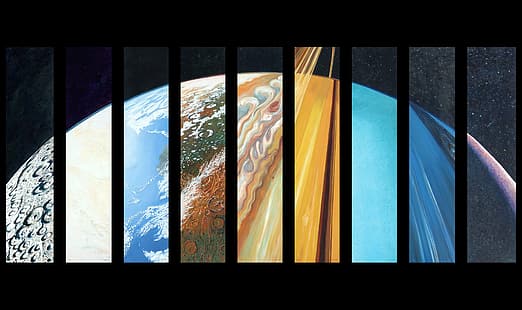 공간, 수성, 금성, 지구, 화성, 목성, 토성, 천왕성, 해왕성, 명왕성, HD 배경 화면 HD wallpaper