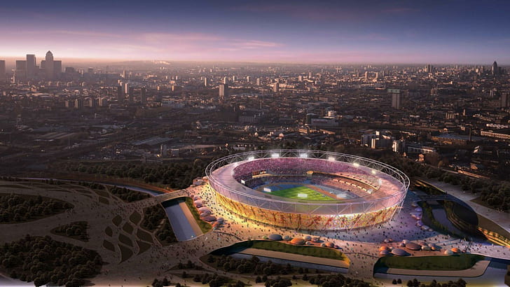 London Olympic Stadium, london, london olympic stadium, sports, 2012, soccer, england, nature and landscapes, HD wallpaper