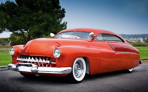 1950 Mercury Eight, coupe classique orange e, voitures, 1920x1200, mercure, mercure huit, Fond d'écran HD HD wallpaper