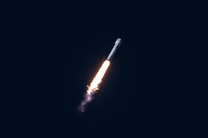Falcon 9, SpaceX, roket, luar angkasa, Wallpaper HD