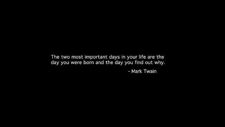 Mark Twain, minimalism, quote, HD wallpaper
