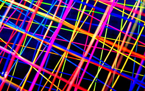 Streszczenie kolorowe linie, abstrakcyjne linie, kolory, Tapety HD HD wallpaper