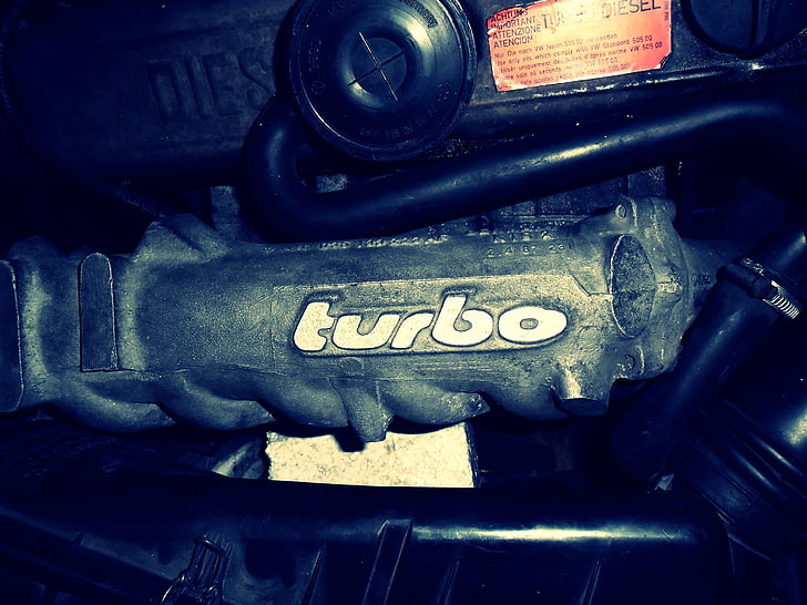 black Turbo corded tool, old car, Audi, HD wallpaper