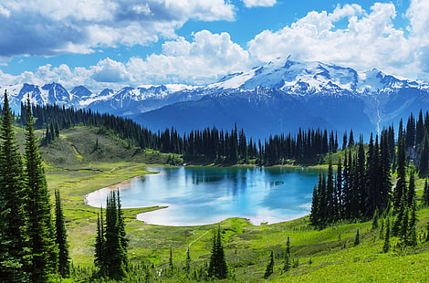 Канада, 4K, езеро Морен, национален парк Банф, HD тапет HD wallpaper