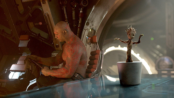 Dave Batista, Groot, Guardians Of The Galaxy, filmer, HD tapet