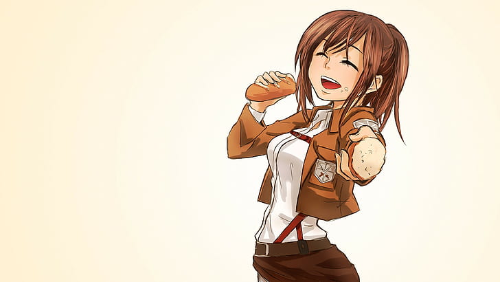 Attaque sur Titan Anime Mikasa Ackerman Bread HD, dessin animé / bande dessinée, anime, sur, attaque, titan, mikasa, ackerman, pain, Fond d'écran HD