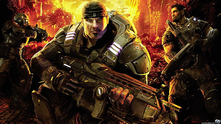 графические обои мужской армии, Gears of War, HD обои