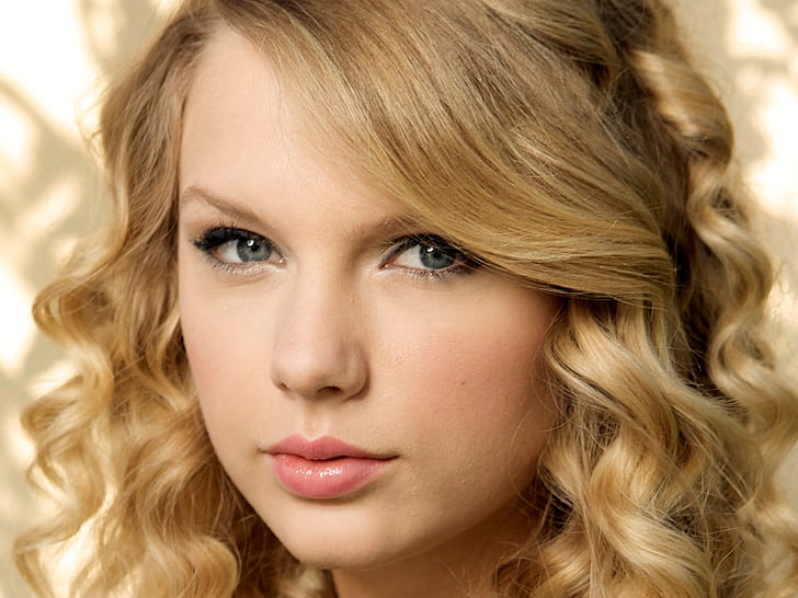 Taylor Swift, Celebrities, Star, Girl, Long Hair, Curly Hair, Face, Blonde, Blue Eyes, Beauty, women's pink lipstick, taylor swift, celebrities, star, girl, long hair, curly hair, face, blonde, blue eyes, beauty, HD wallpaper