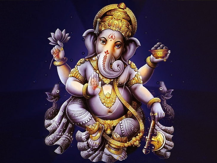 Ganesha Illustration, religiös, Hinduismus, Gott, Hindu, HD-Hintergrundbild
