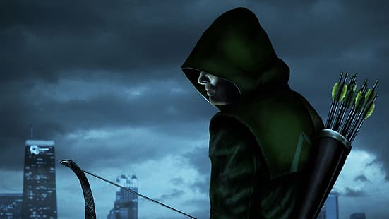 การ์ตูน, Green Arrow, Arrow, Oliver Queen, วอลล์เปเปอร์ HD HD wallpaper