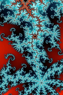 fractal, resumo, psicodélico, arte digital, conjunto de Mandelbrot, HD papel de parede HD wallpaper