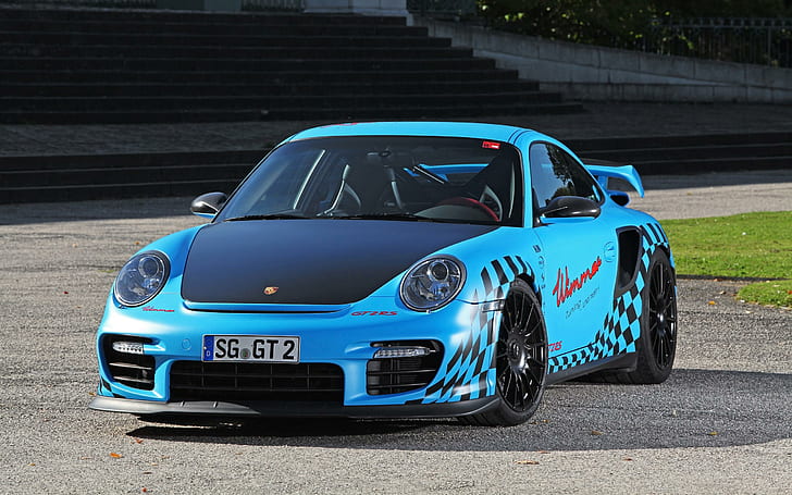 2011 Wimmer Porsche 911 GT2 RS, blue and black coupe, 2011, porsche, wimmer, cars, HD wallpaper