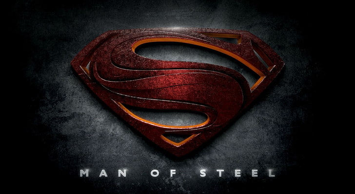 Logo Supermana ze stali, logo Supermana, filmy, Człowiek ze stali, Tapety HD