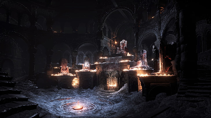ilustrasi jatuh beton, Dark Souls III, Wallpaper HD