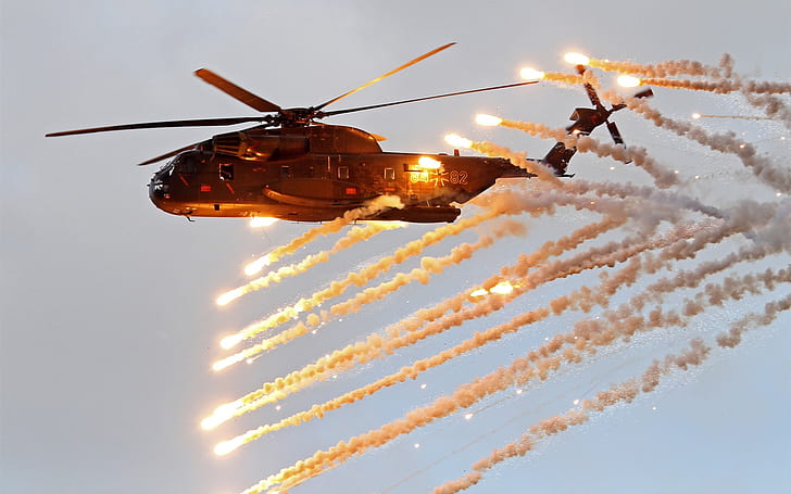 Sikorsky CH-53 Sea Stallion, helikopter berat, penembakan, Sikorsky, Sea, Stallion, Berat, Helikopter, Menembak, Wallpaper HD
