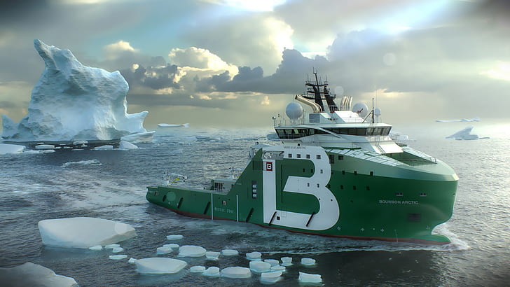 Eisberg, Arktis, Meer, Fahrzeug, Schiff, HD-Hintergrundbild