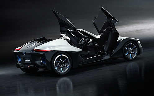 نيسان BladeGlider Concept ، أبيض وأسود أوبل مفهوم سيارة ، مفهوم ، نيسان ، Bladeglider ، سيارات، خلفية HD HD wallpaper