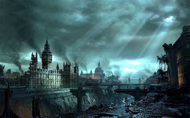 Hellgate: London, kriget i London, Hellgate, London, krig, HD tapet