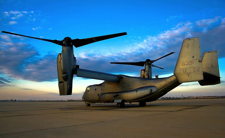 pesawat militer, pesawat terbang, Boeing-Bell V-22 Osprey, V-22 Osprey, fotografi, Wallpaper HD