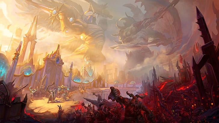 2-giants fighting digital wallpaper, Battlefield of Eternity, Blizzard Entertainment, Diablo III, heroes of the storm, HD wallpaper