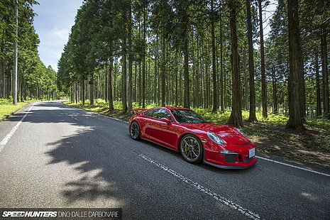 포르쉐 911, 포르쉐 911 GT3, 스피드 헌터, 포르쉐, 빨간 차, HD 배경 화면 HD wallpaper