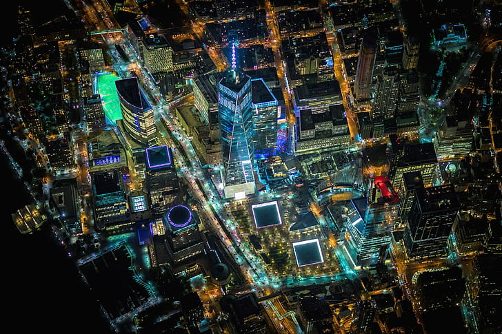 One World Trade Center, Manhattan, New York City, Vincent Laforet, Sfondo HD
