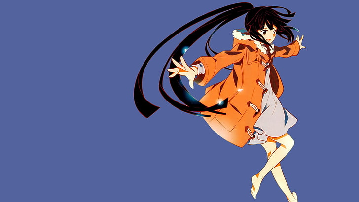 オレンジ色のジャケットアニメキャラクター、ログホライズン、A（ログホライズン）を着ている少女、 HDデスクトップの壁紙