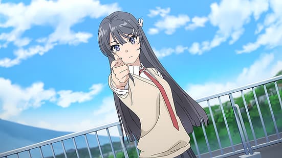 Sakurajima Mai, Seishun Buta Yarō wa Bunny Girl-รุ่นพี่ no Yume wo Minai, วอลล์เปเปอร์ HD HD wallpaper
