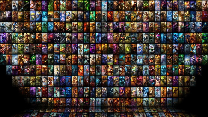 League of Legends-spel, League of Legends, moba, videospel, collage, HD tapet