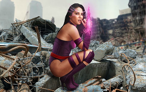 Wanita, Cosplay, Olivia Munn, Psylocke (Marvel Comics), X-Men: Kiamat, Wallpaper HD HD wallpaper