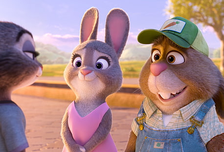 rabbit, Best Animation Movies of 2016, cartoon, Zootopia, HD wallpaper HD wallpaper
