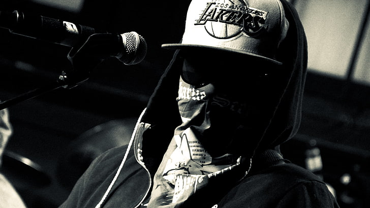 grey Lakers cap, Charlie Scene, Hollywood Undead, LIVE, HD wallpaper
