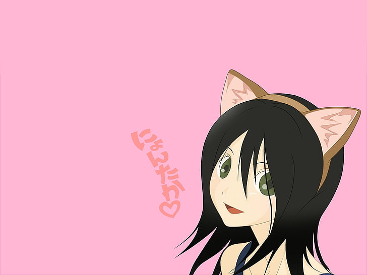 animated girl wallpaper, farewell bleak sensei, fujiyoshi harumi, girl, brunette, ears, HD wallpaper