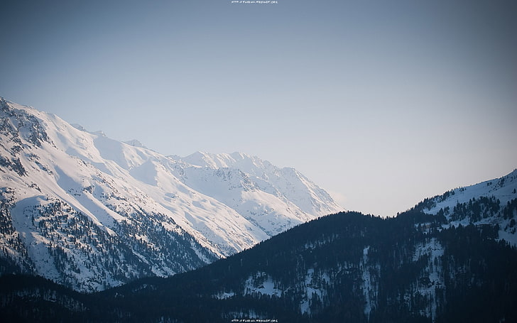 schneebedeckte Berge, Hänge, Schnee, Winter, Höhe, Kälte, HD-Hintergrundbild
