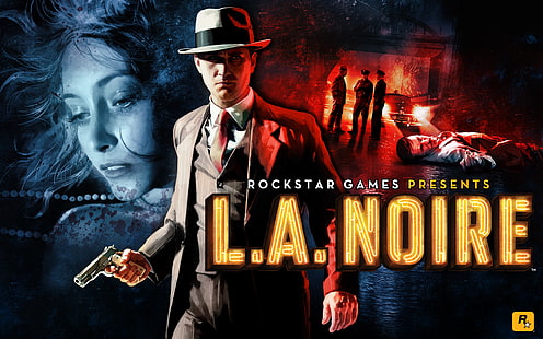 L.A. Noire, L.A. NOIRE affisch, Spel, L.A. Noire, spel, HD tapet HD wallpaper