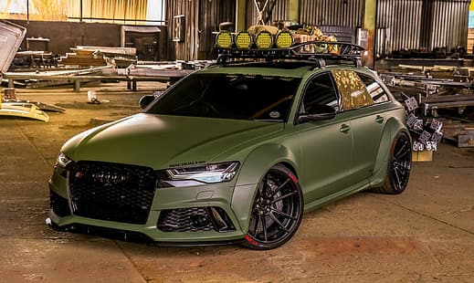 Audi, Tuning, RS6, Audi RS6 Sportback Army Green von RACE auf ADV.1 Whe, HD-Hintergrundbild HD wallpaper