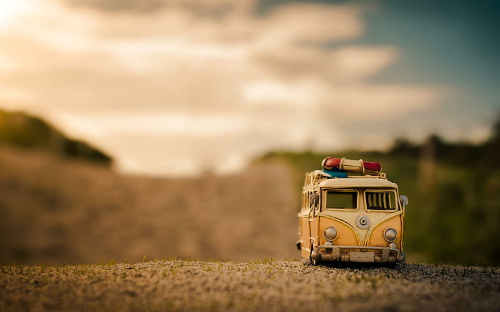 If they are just forgotten memories, Toy, Metal car, Life documentary, Close-up, 0817 Daily boutique, white and yellow bus die-cast scale model, if they are just forgotten memories, metal car, life documentary, close-up, 0817 daily boutique, HD wallpaper