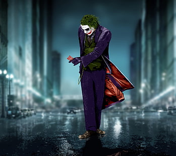 The Joker wallpaper, Joker, The Dark Knight, movies, HD wallpaper HD wallpaper
