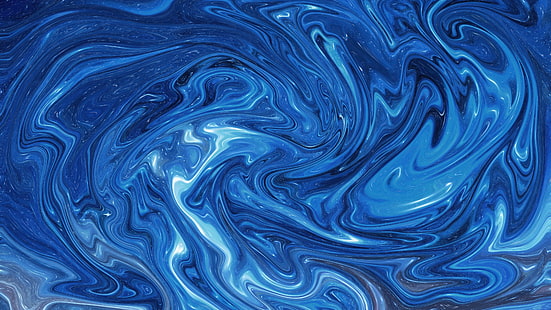 biru, cairan, air, tekstur, abstraksi, seni abstrak, pola, seni psikedelik, pirus, vortex, Wallpaper HD HD wallpaper