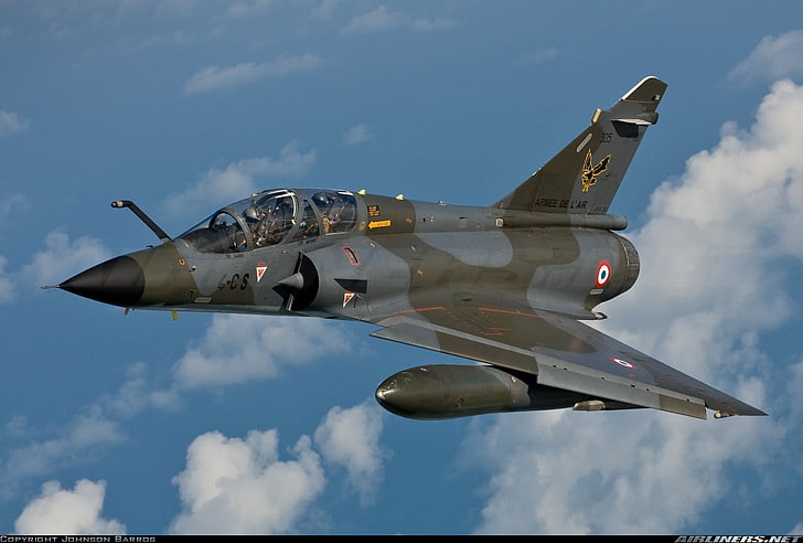 Mirage 2000, jet fighter, pesawat terbang, pesawat terbang, pesawat Prancis, Wallpaper HD