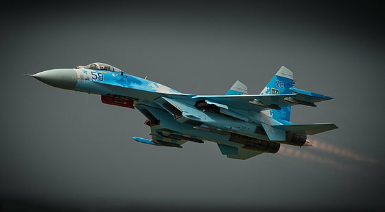 المقاتلات النفاثة ، Sukhoi Su-27 ، طائرة ، طائرة مقاتلة ، طائرة حربية، خلفية HD HD wallpaper