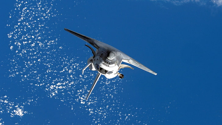 aeroplano bianco, spazio, NASA, navetta spaziale, veicolo, Sfondo HD