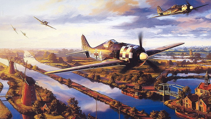 Segunda Guerra Mundial, fw 190, Focke-Wulf, Luftwaffe, Alemania, avión, militar, avión, avión militar, Fondo de pantalla HD