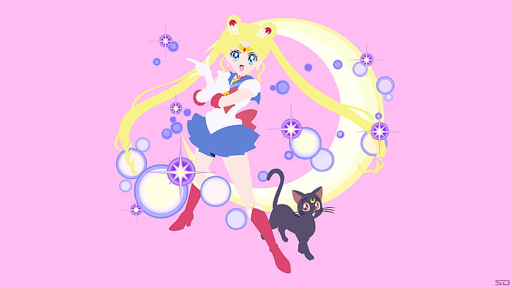 Sailor Moon, Luna (Sailor Moon), Tapety HD