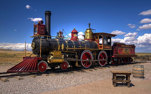locomotora de vapor tren vintage, Fondo de pantalla HD HD wallpaper