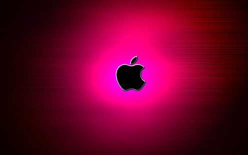 Apple Logo Pink, Komputer, Apple, pink, logo, Wallpaper HD HD wallpaper