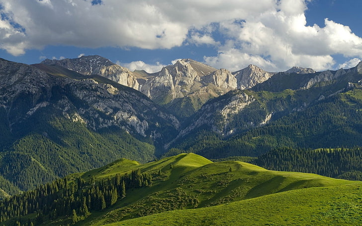 الطبيعة والمناظر الطبيعية والجبال، خلفية HD