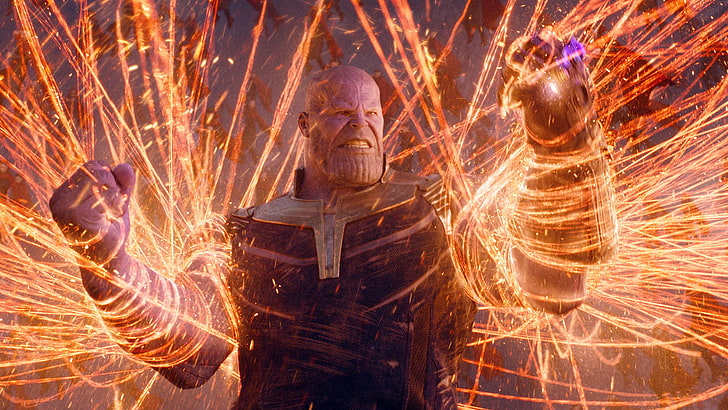 Marvel Thanos, Thanos, Marvel Cinematic Universe, The Avengers, Avengers Infinity War, The Crimson Bands of Cyrrotak, Infinity Gauntlet, Grimace, HD wallpaper